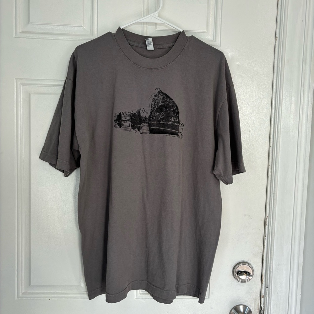 Block printed Los Angeles Apparel tee